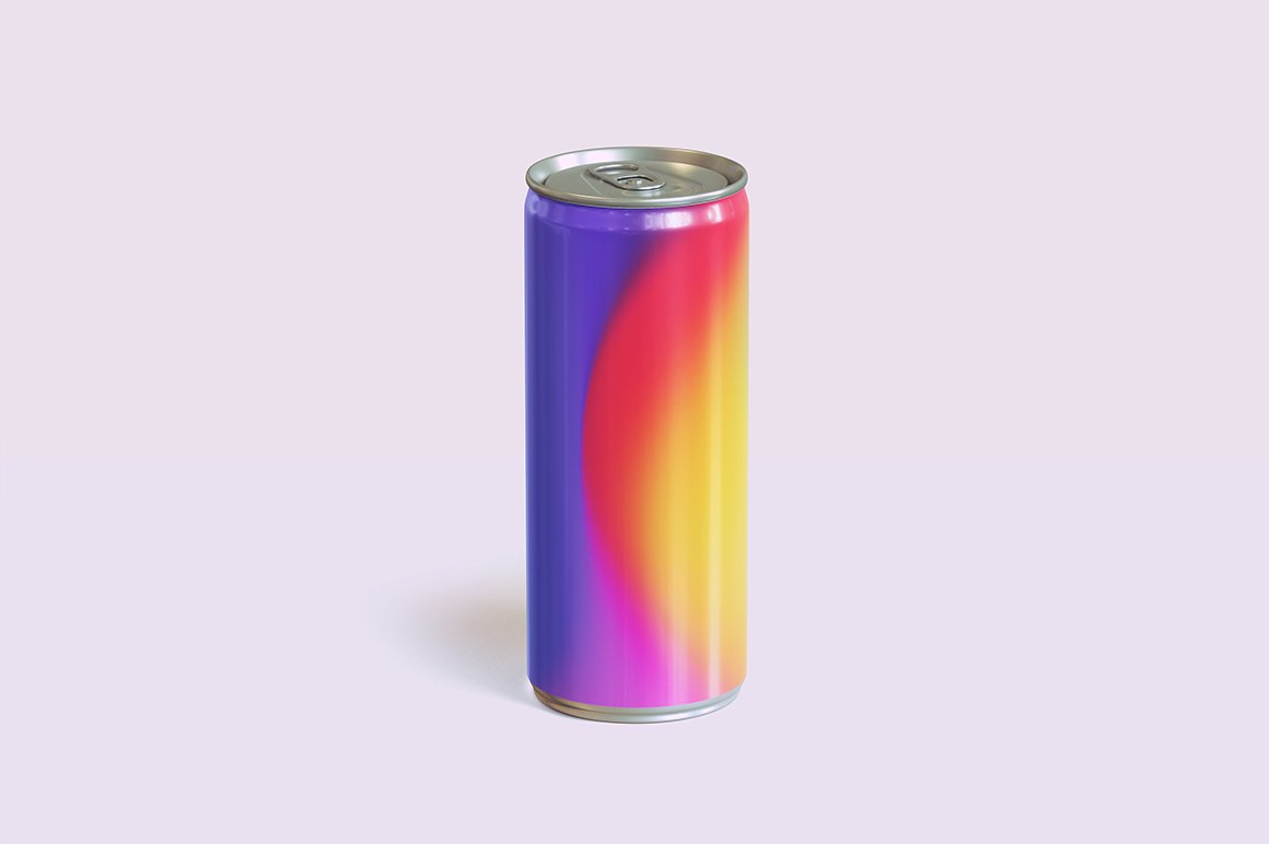 Creative bottle cover in vivid gradient colors.