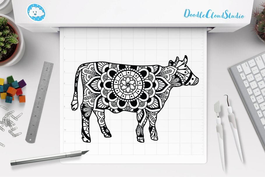 The main image preview of Cow Clipart.
