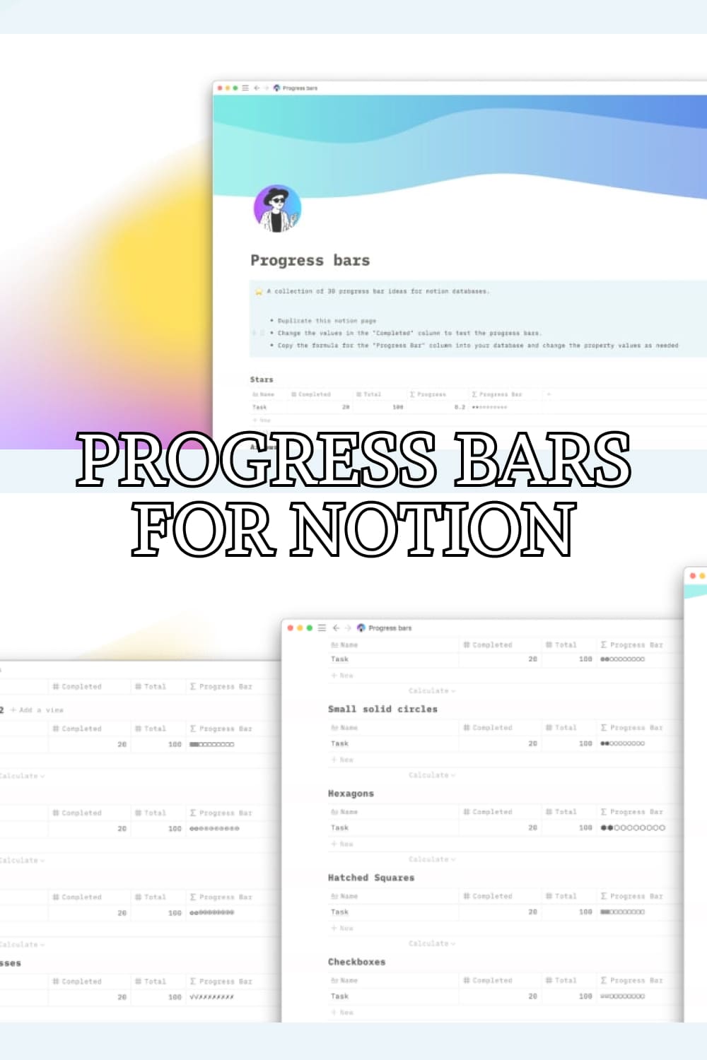 Progress Bars For Notion.