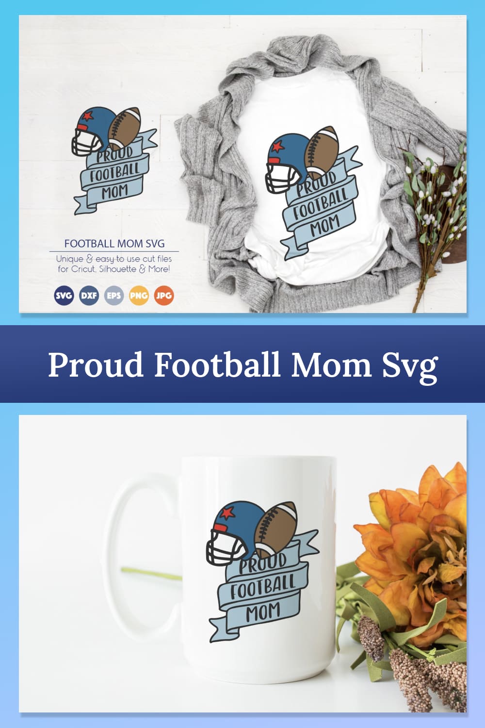 Proud Football Mom SVG.