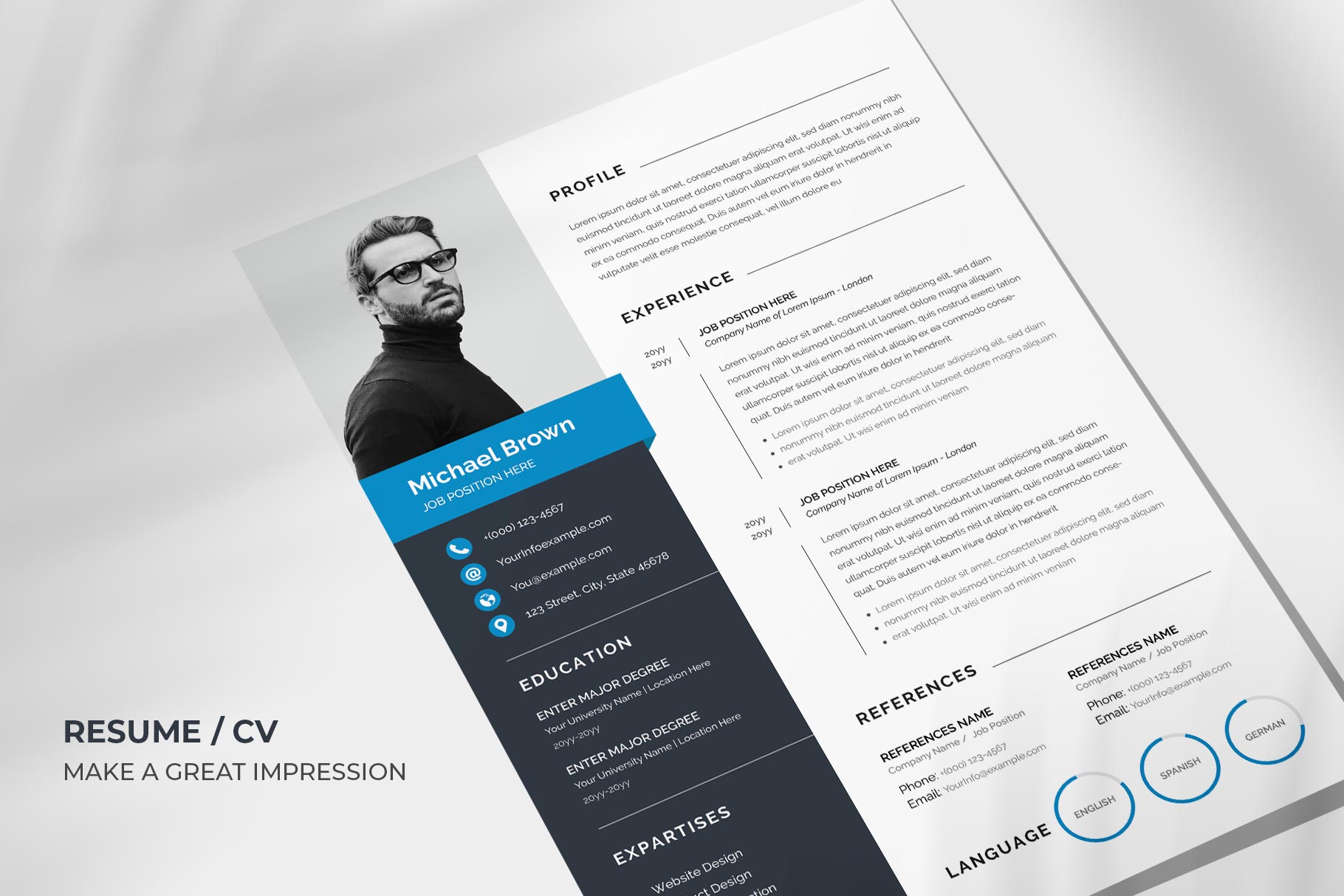 Minimal Resume / CV Template preview.