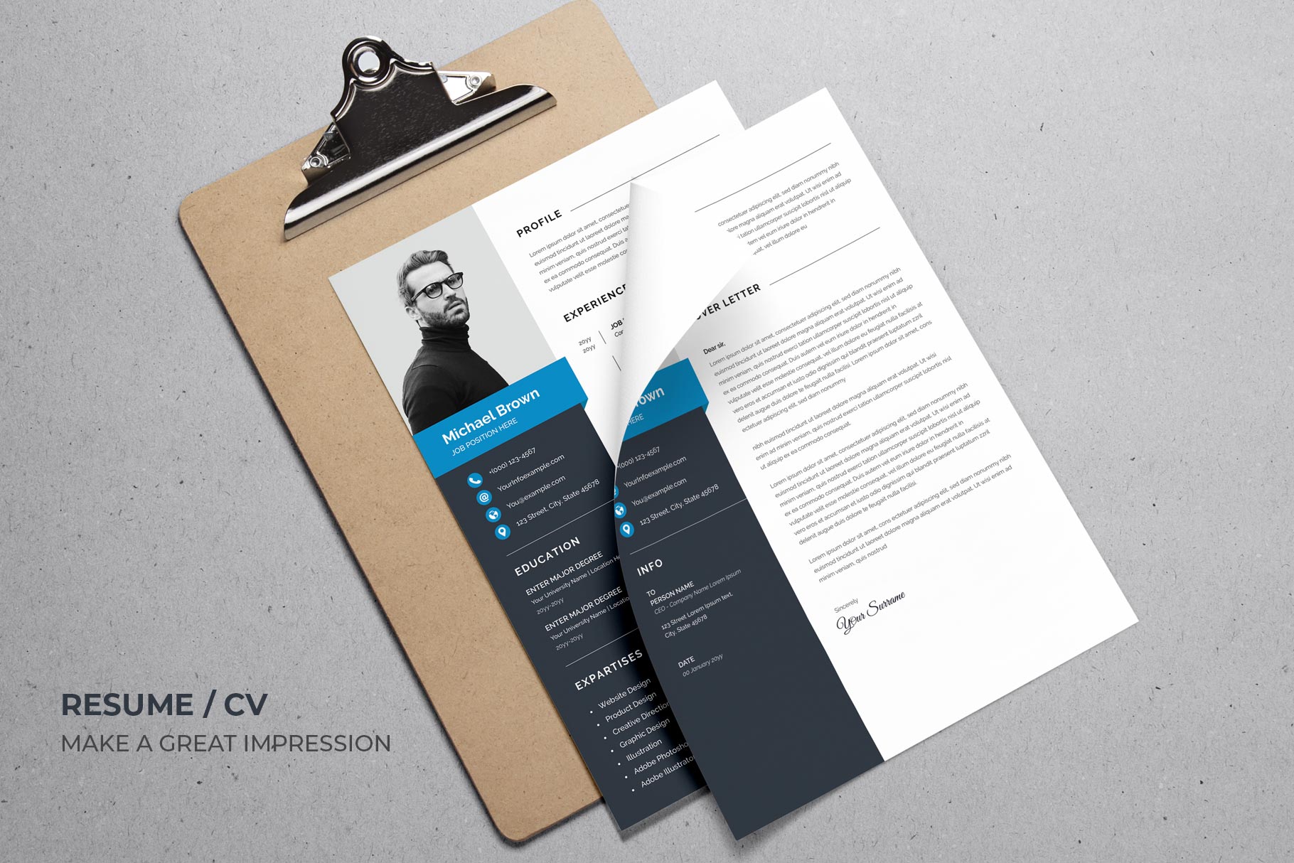 The Minimal Resume/CV template will help you get that great job you want.