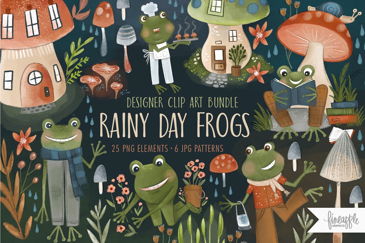 The main image preview of Rainy Day Frogs DH.