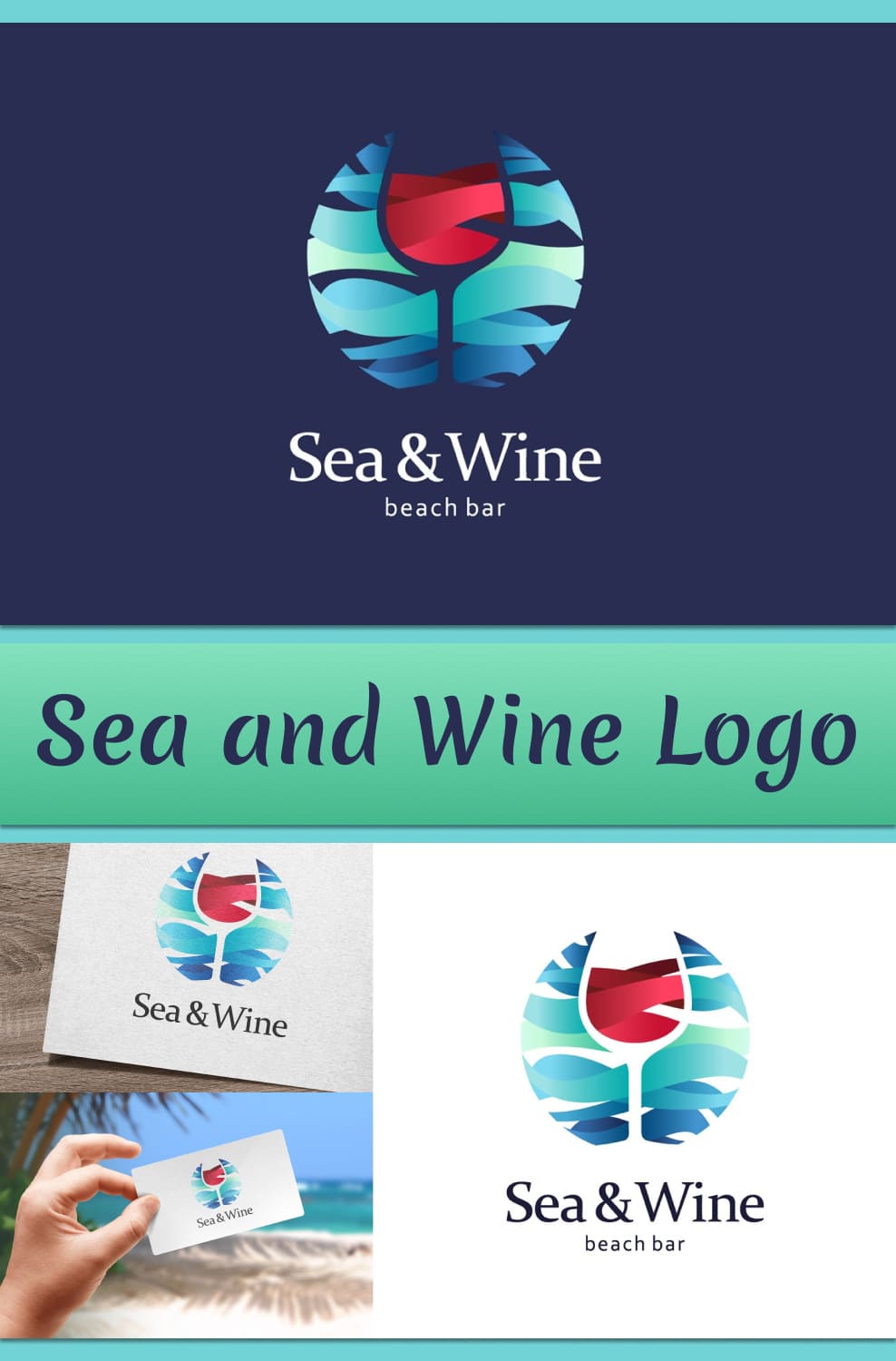 Sea and Wine Logo - Pinterest Image Preview.