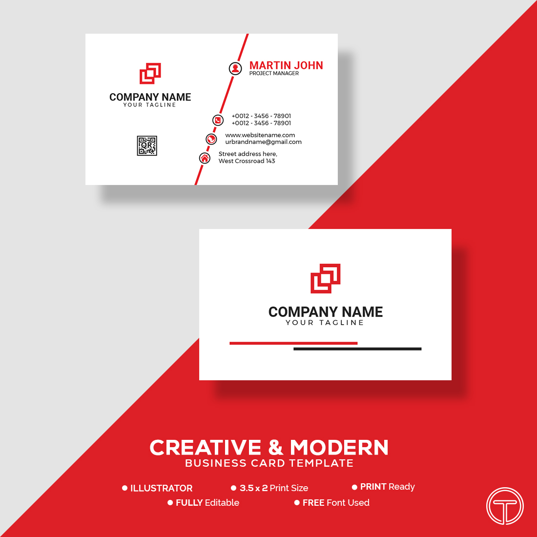 simple and unique business card vector design template 1 1