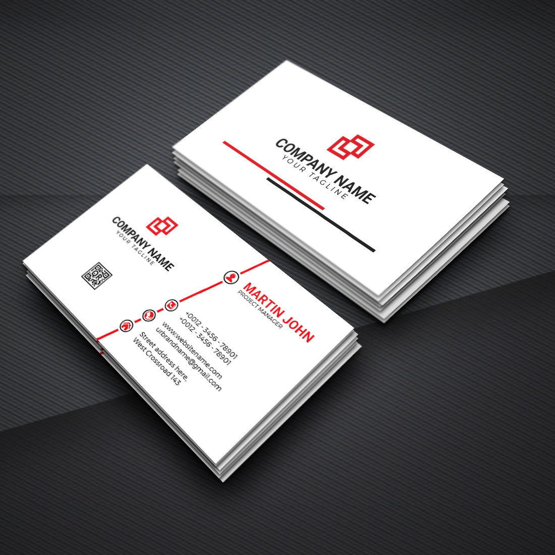 simple and unique business card vector design template 3