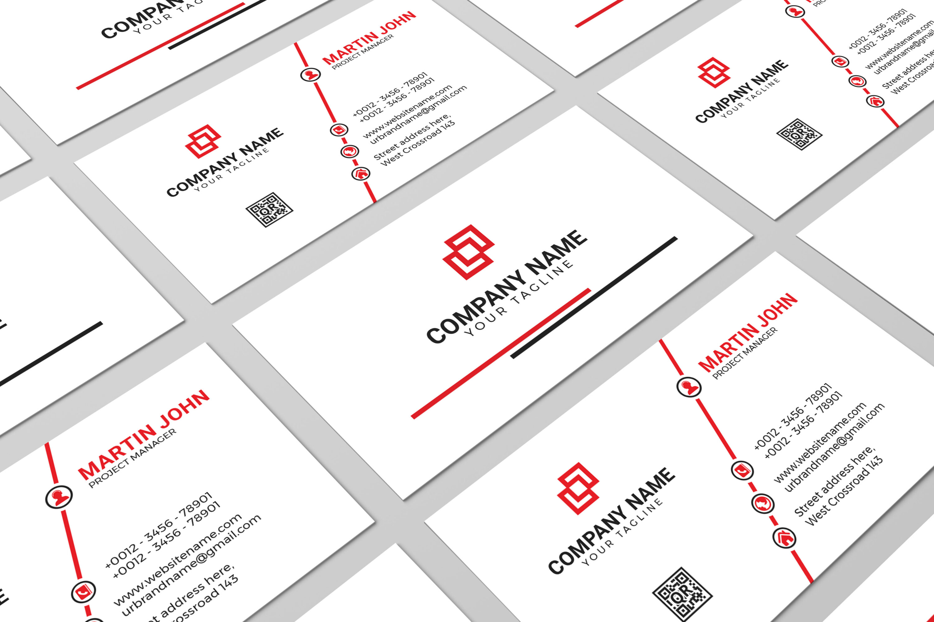simple and unique business card vector design template 5