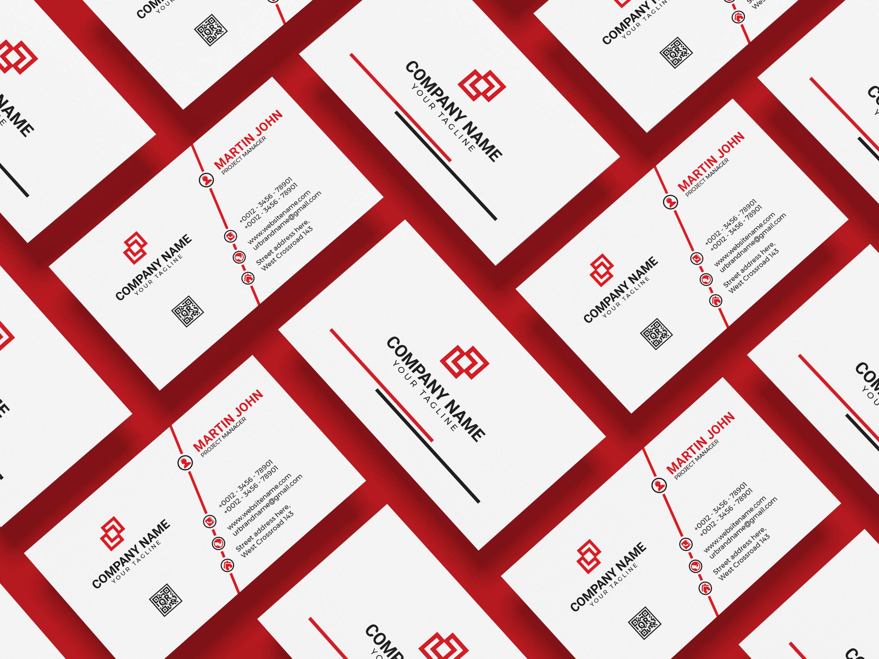 simple and unique business card vector design template 6