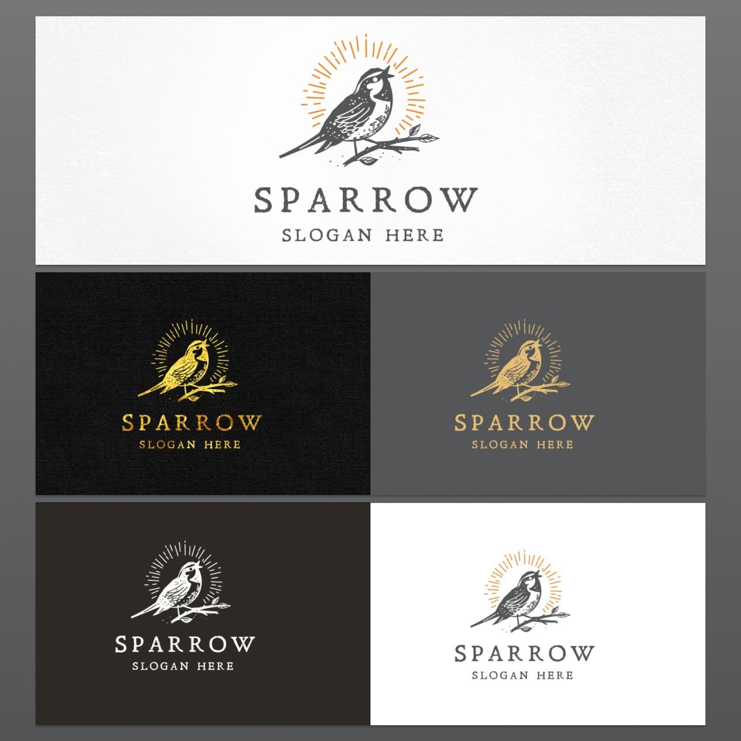 Sparrow Logo Template cover.