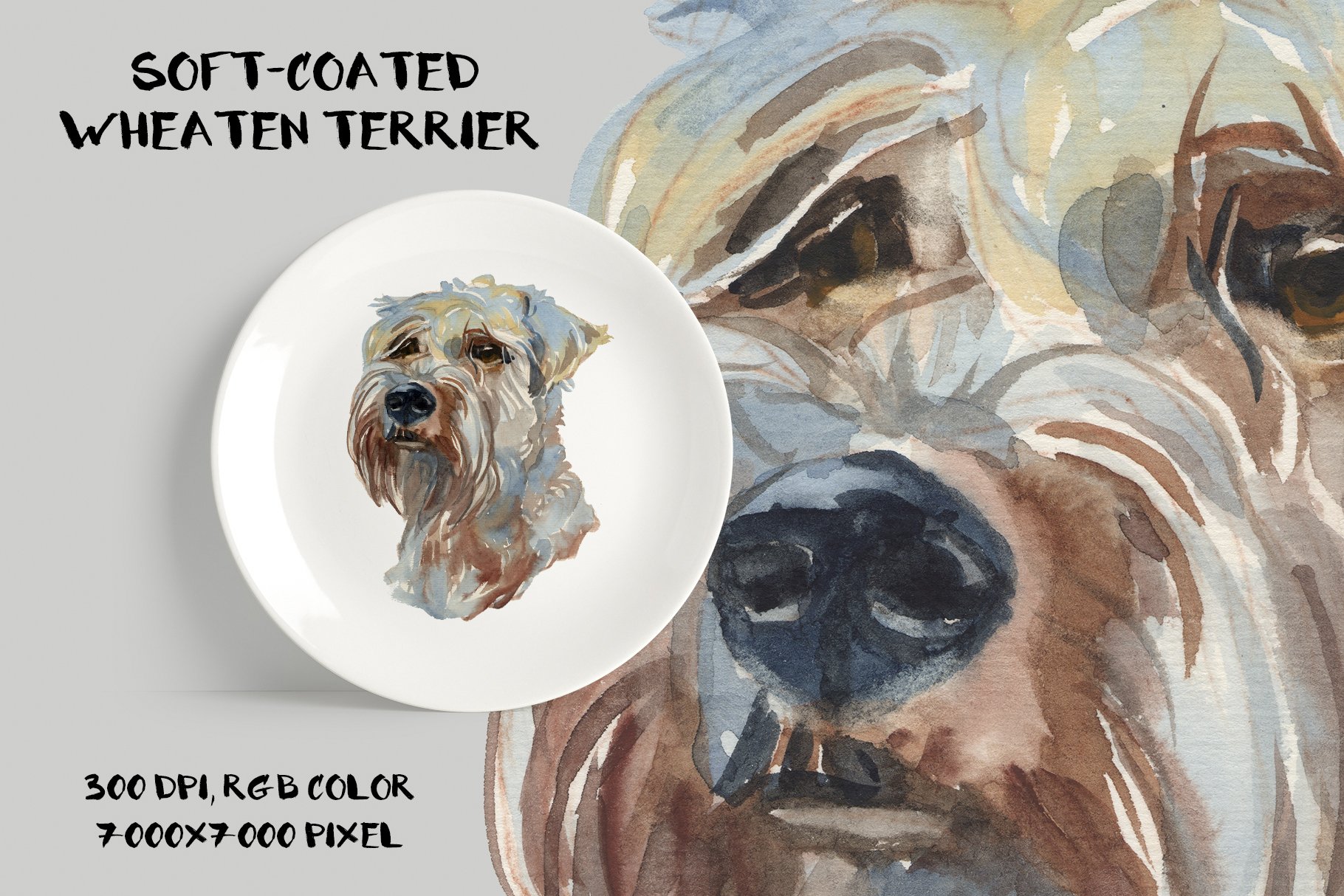 Terriers Watercolor Set.