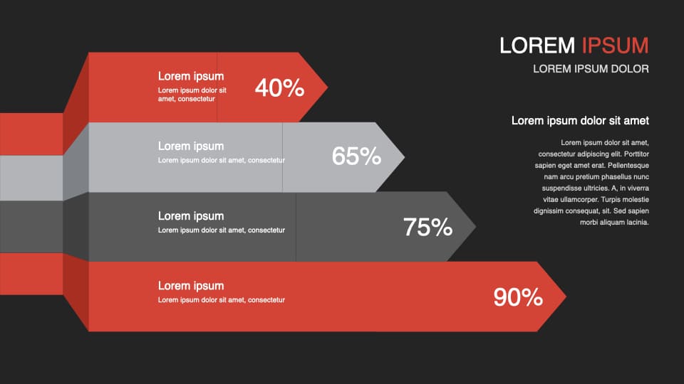 Easy to change colors, modify shapes, text & charts.