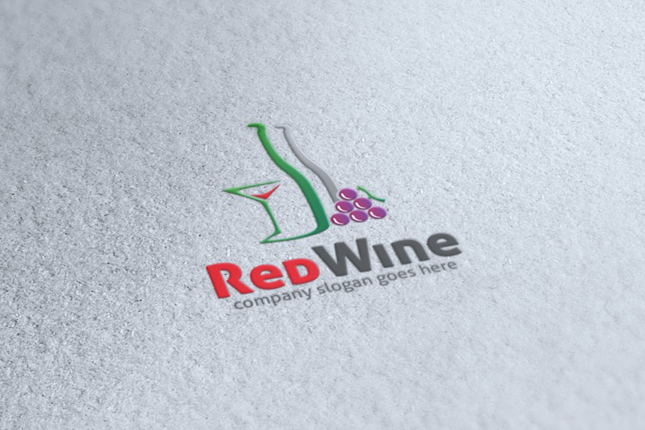 The main image preview of Red Wine Logo.