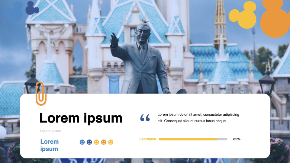 Walt Disney Presentation Template is an asset to help you make the business illustration in the media presentation easier.