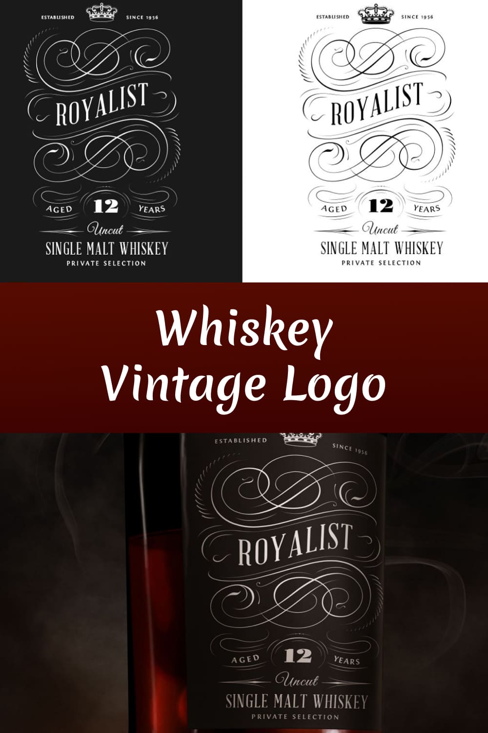 Whiskey Vintage Logo - Pinterest Image Preview.