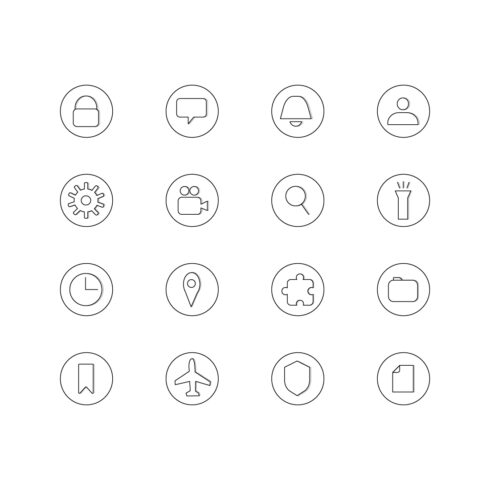 Free White App Icons – MasterBundles
