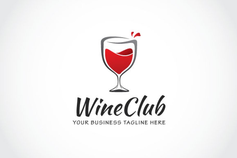The main image preview of Wine Club Logo Template.