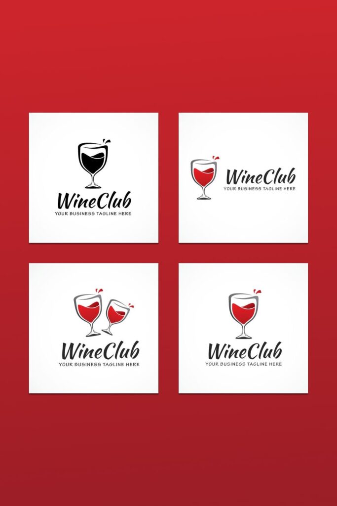 Wine Club Logo Template MasterBundles