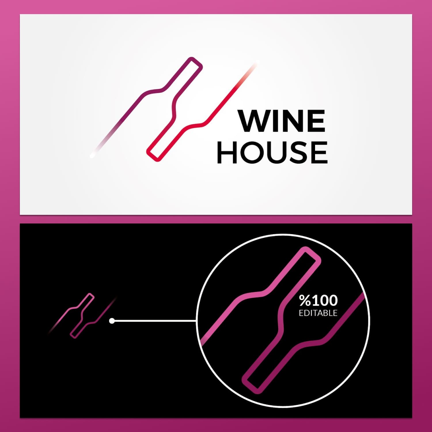 Wine House Logo is a minimalistic and modern logo.