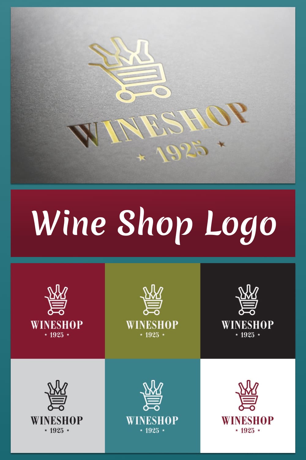 Wine Shop Logo - Pinterest Image Preview.
