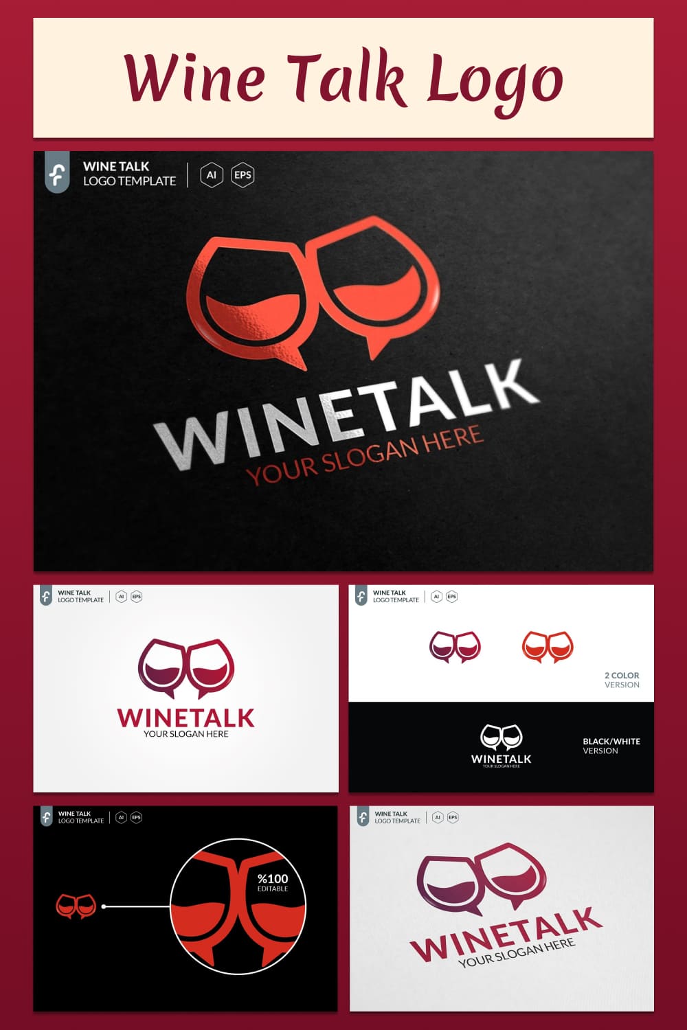 Wine Talk Logo - Pinterest Image Preview.
