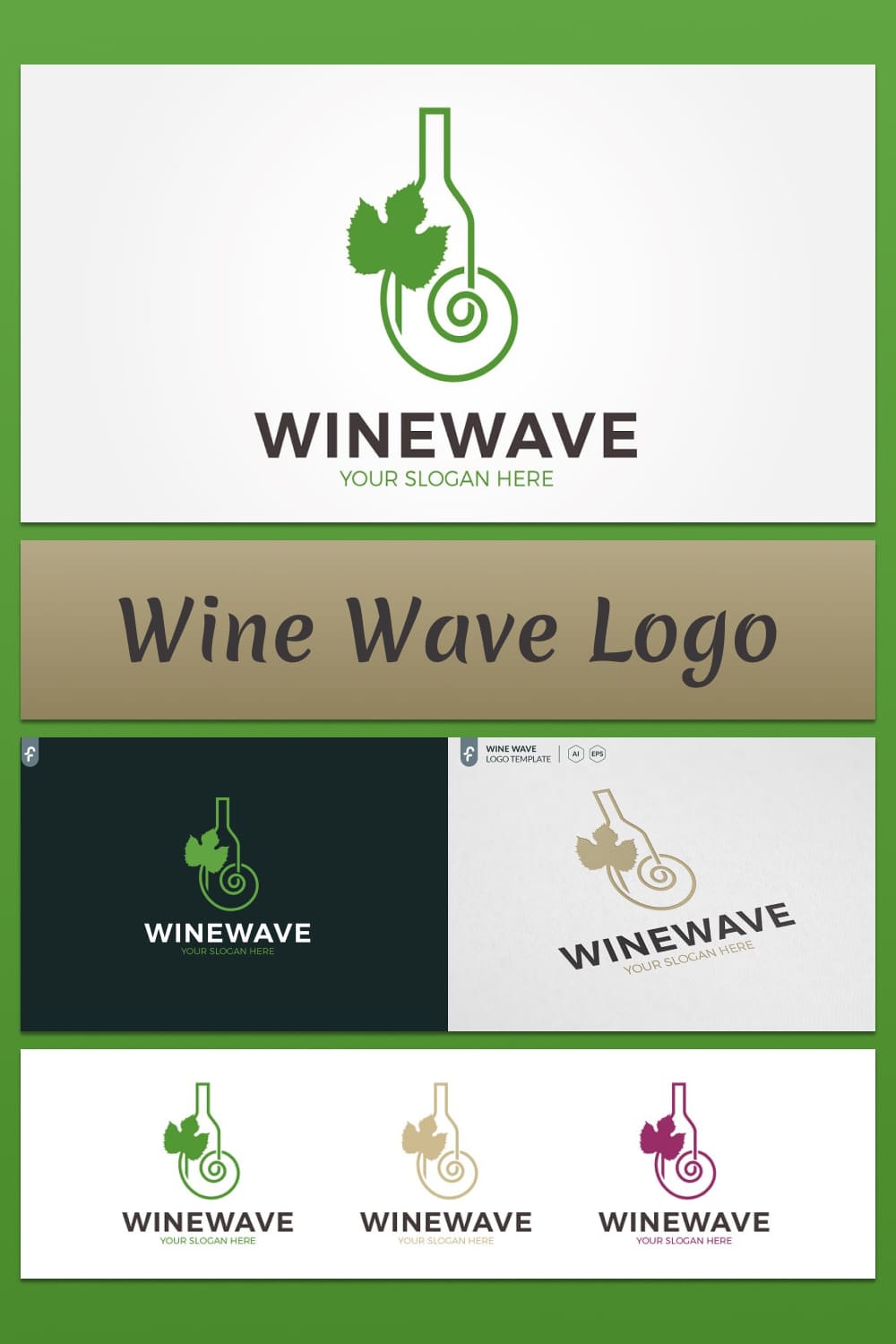 Wine Wave Logo - Pinterest Image Preview.