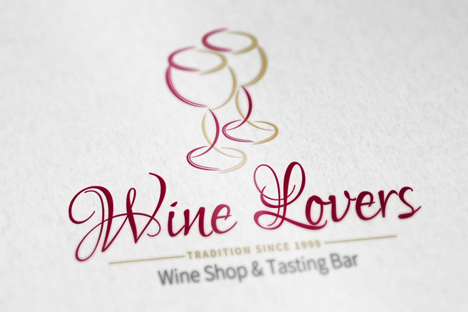 The main image preview of Wine Lovers Logo.