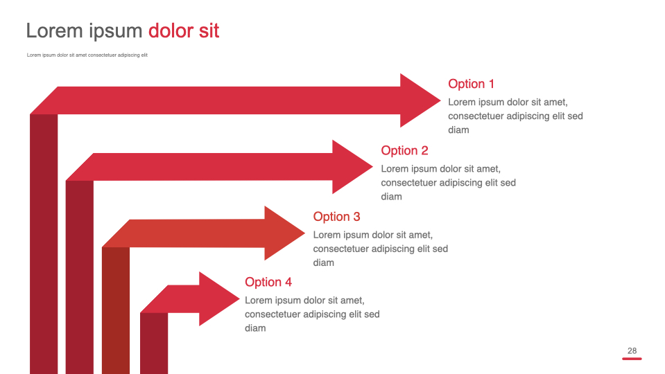 Horizontal chart in bicolor.