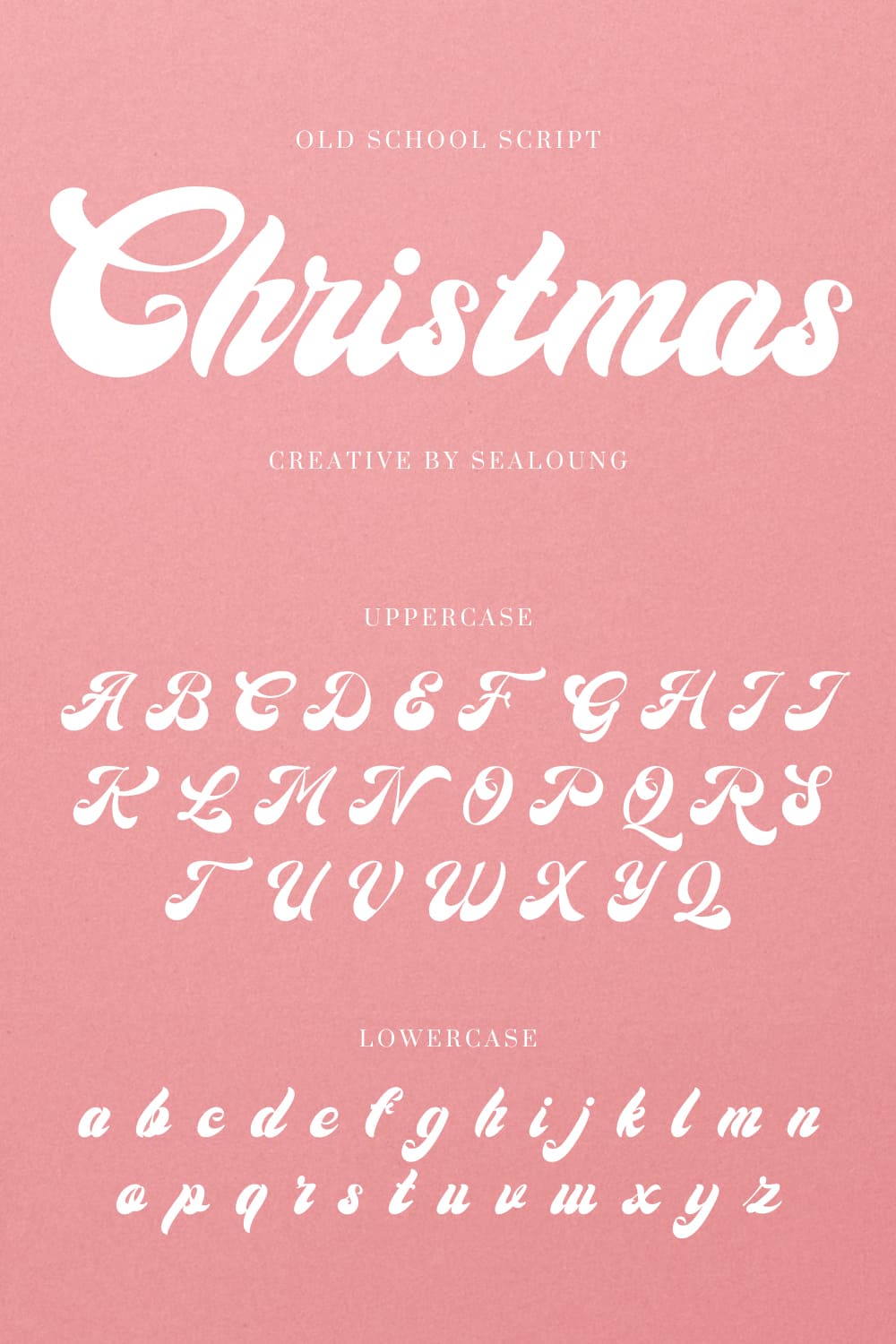 Cursive font for the festive mood.