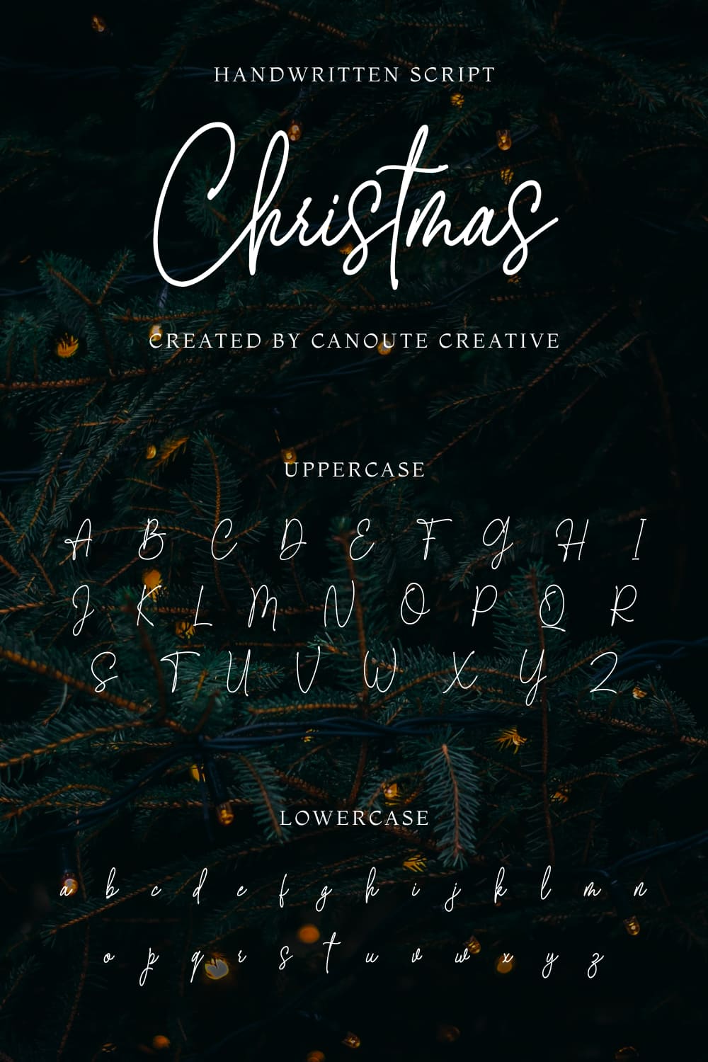 Cursive font with the festive mood.