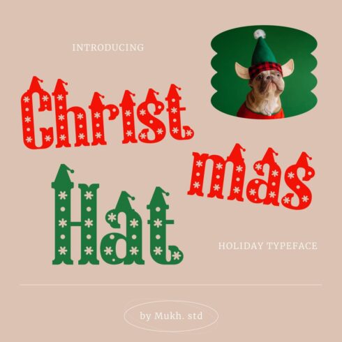 Christmas hat free font.
