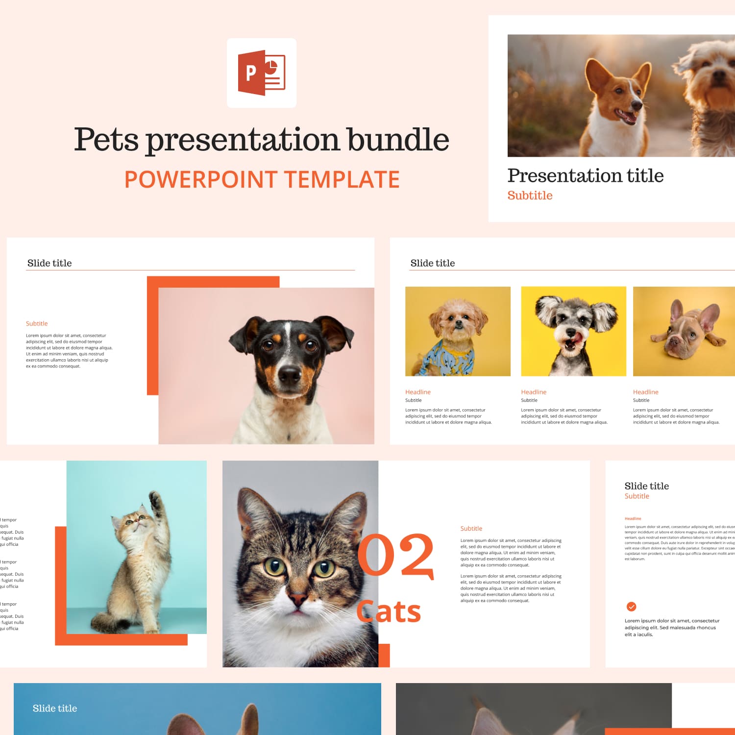Pets PowerPoint Template.