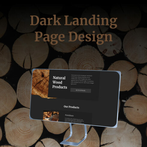 dark landing page template.