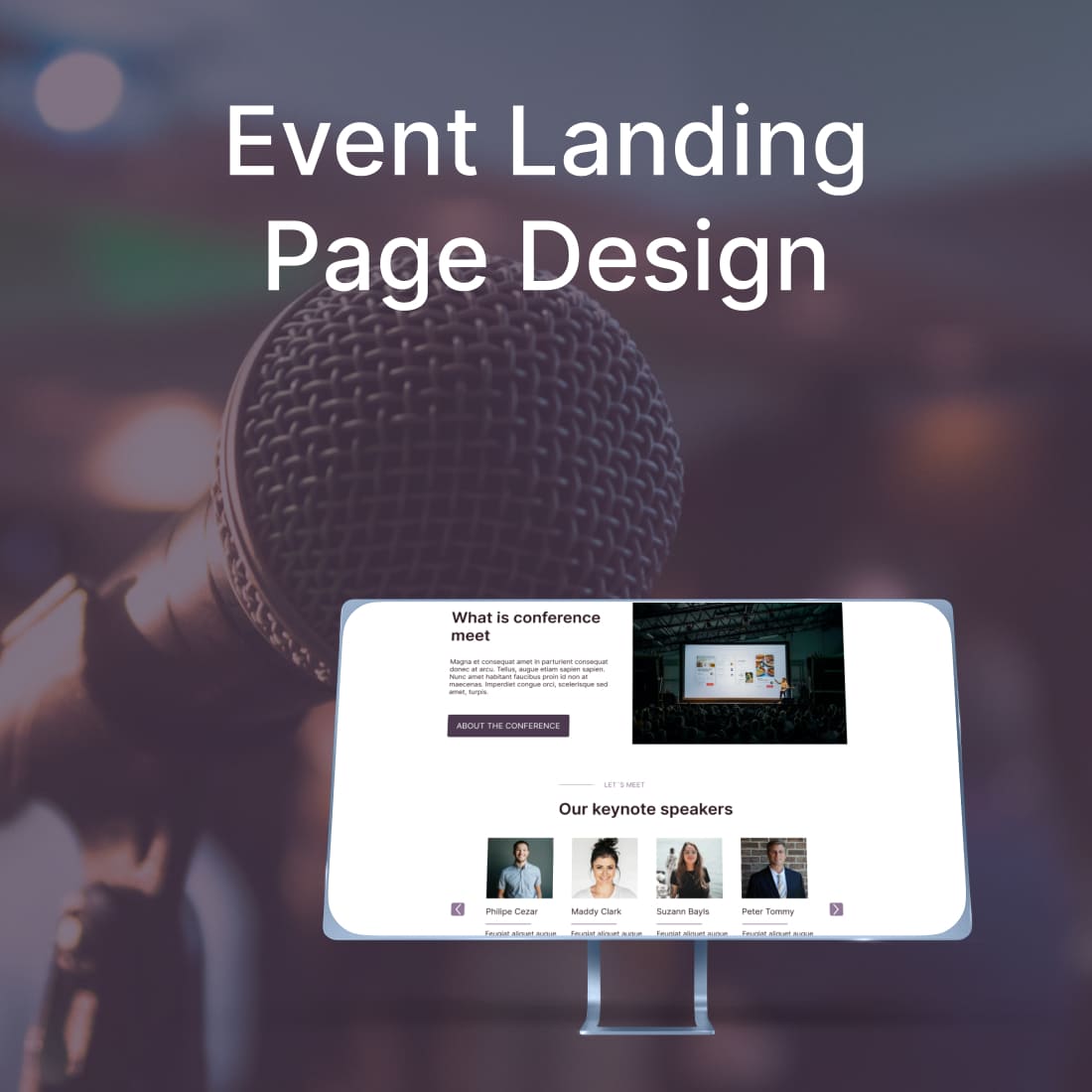 event landing page template.