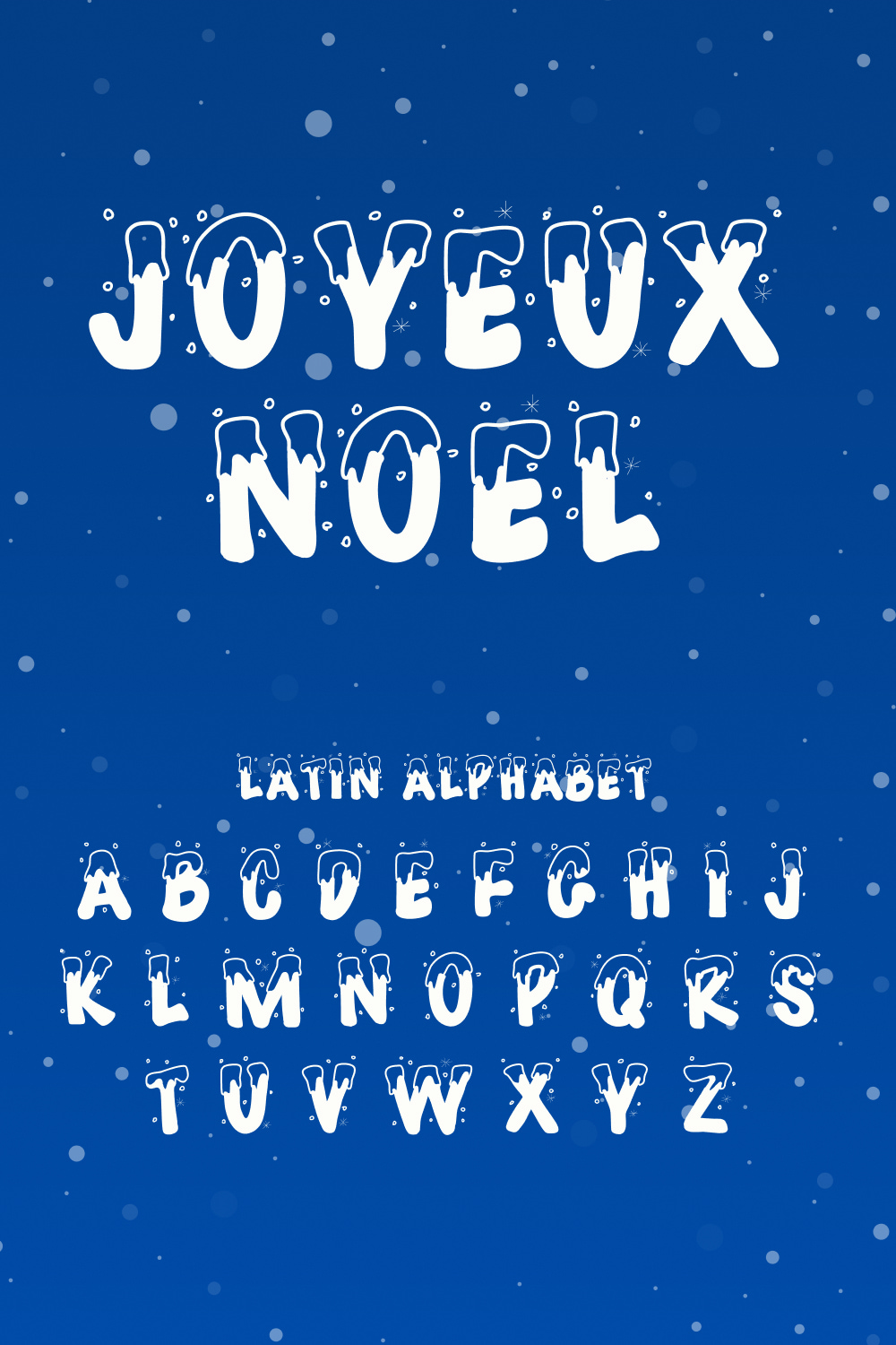 So creative font with blue Christmas design.