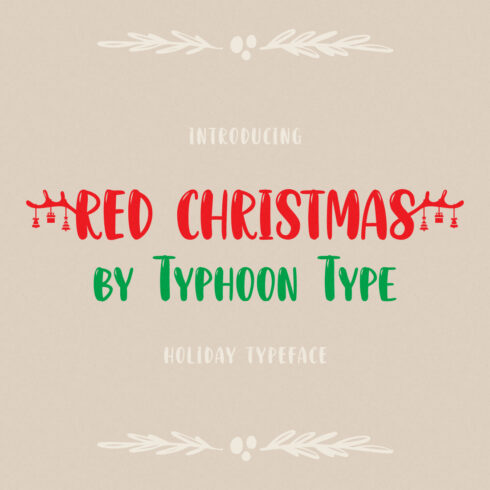 Red christmas free font.