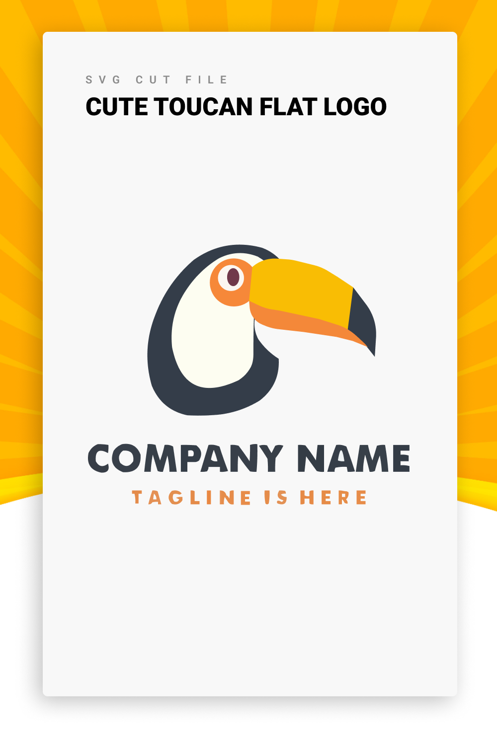 01. cute toucan flat logo svg 1000 x 1500