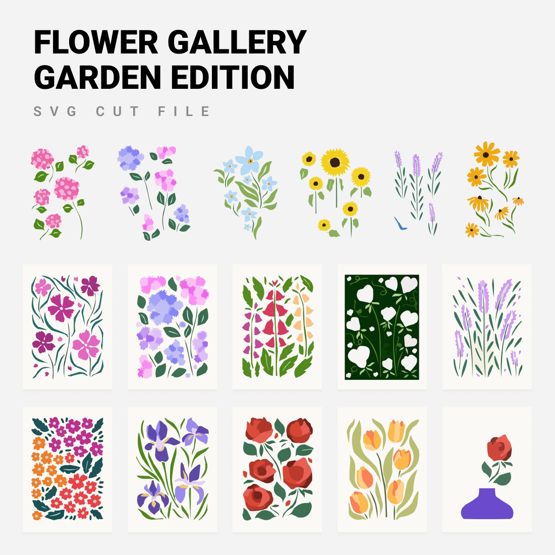 Flower Gallery Garden Edition svg bundle.