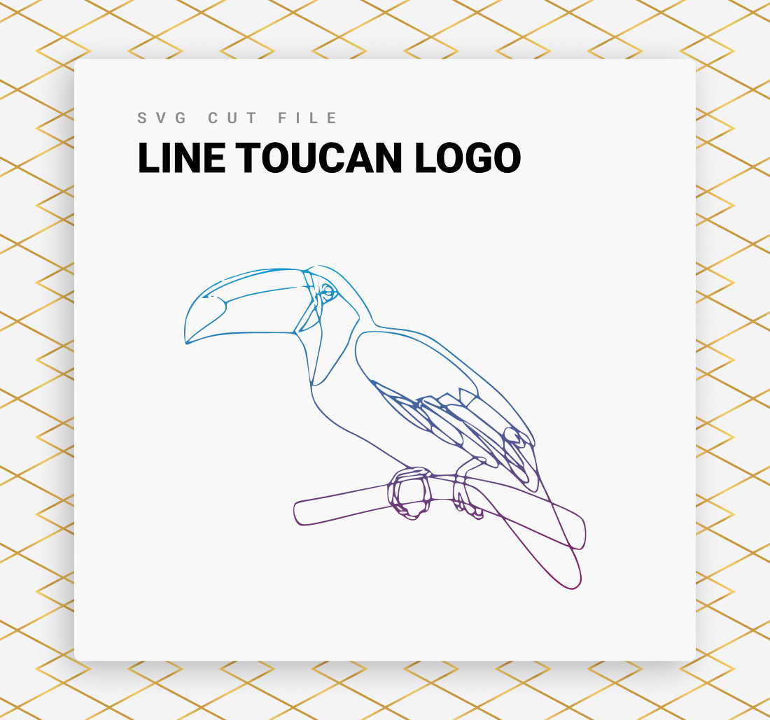 Line Toucan Logo SVG.