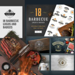 18 Barbecue Logos and Badges.