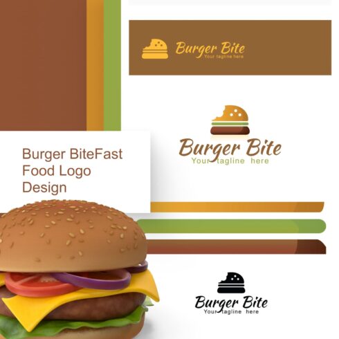 Burger Bite-Fast Food Logo Design.