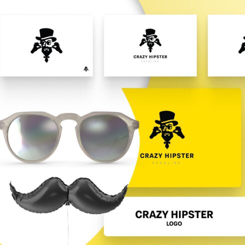 Crazy hipster logo.