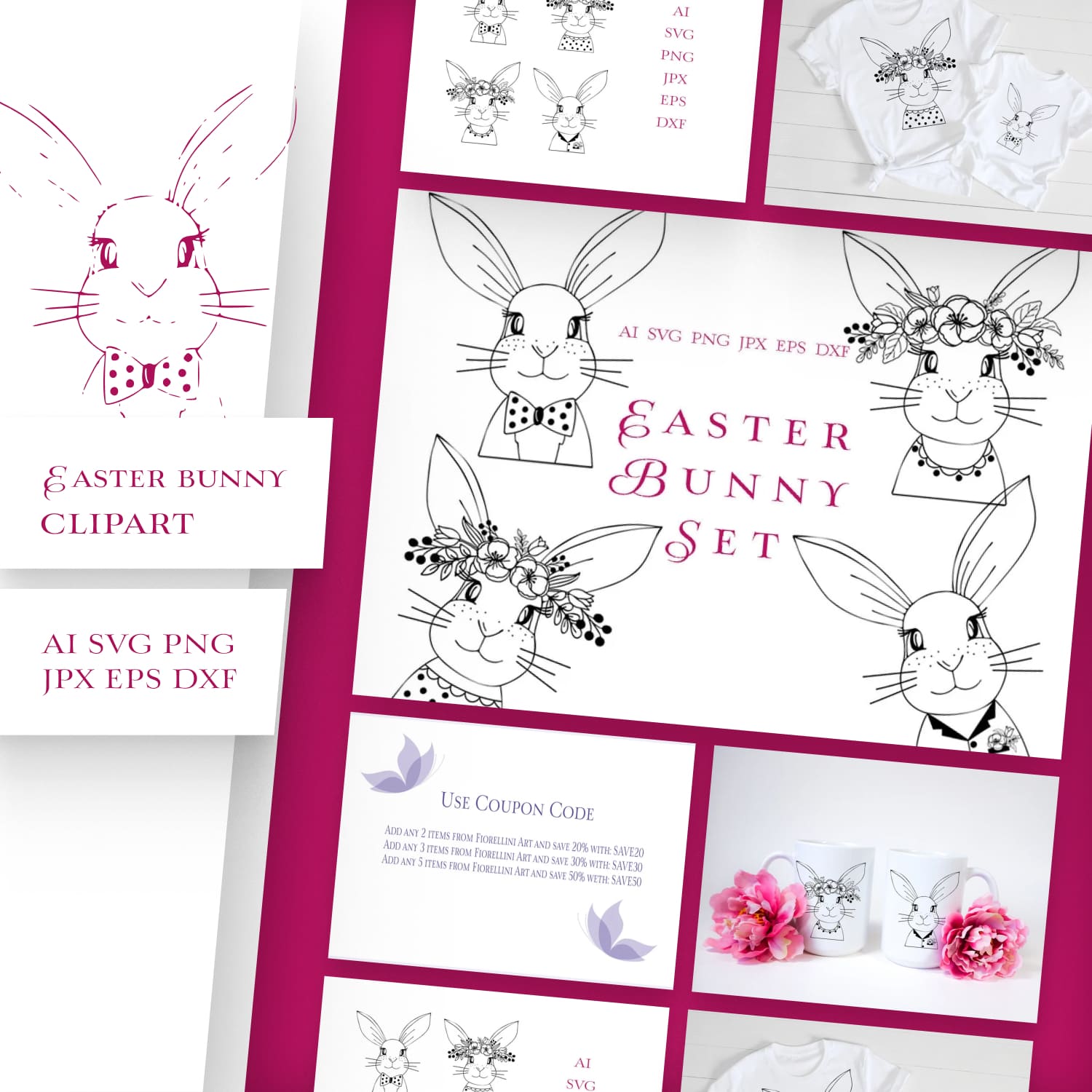 Easter bunny SVG, PNG – MasterBundles