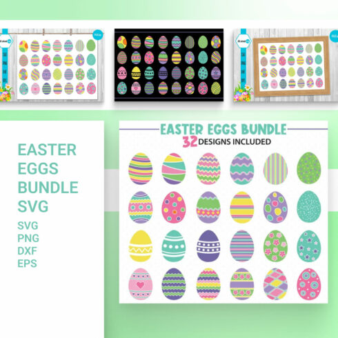 Easter Eggs Bundle Svg cover.