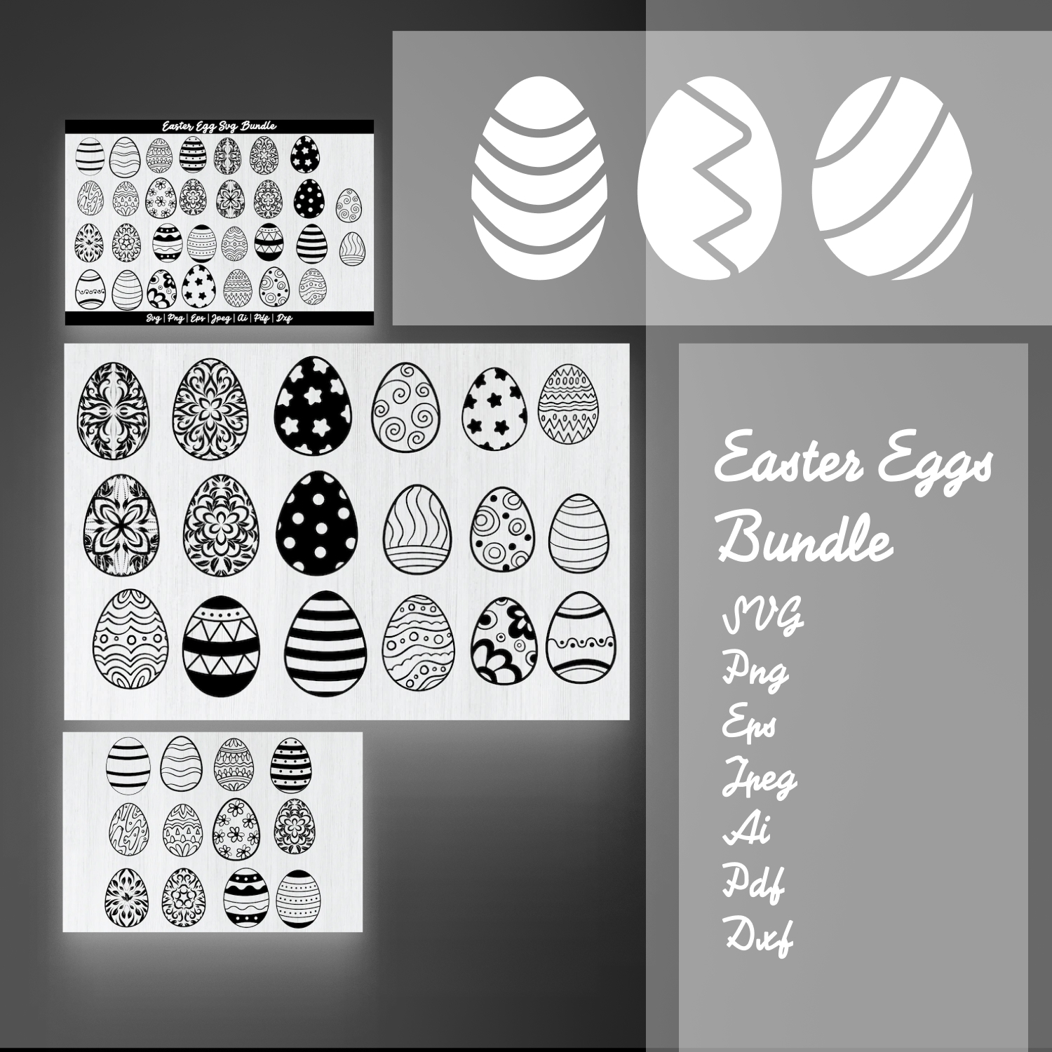 Easter Eggs SVG Bundle.