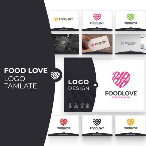 Food Love Logo Template.
