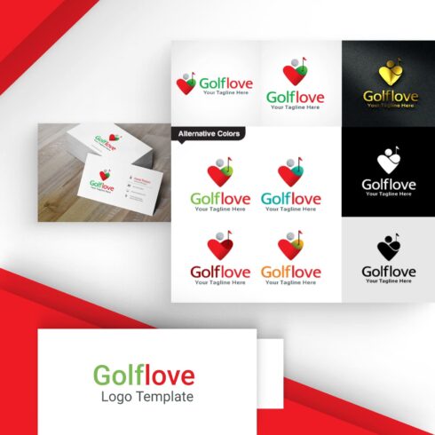 Golf Love Logo Template.