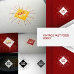 Vintage Fast Food Logo.