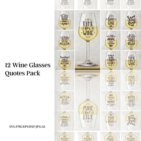Wine Glasses Quotes SVG Bundle - Funny Wine Quotes.