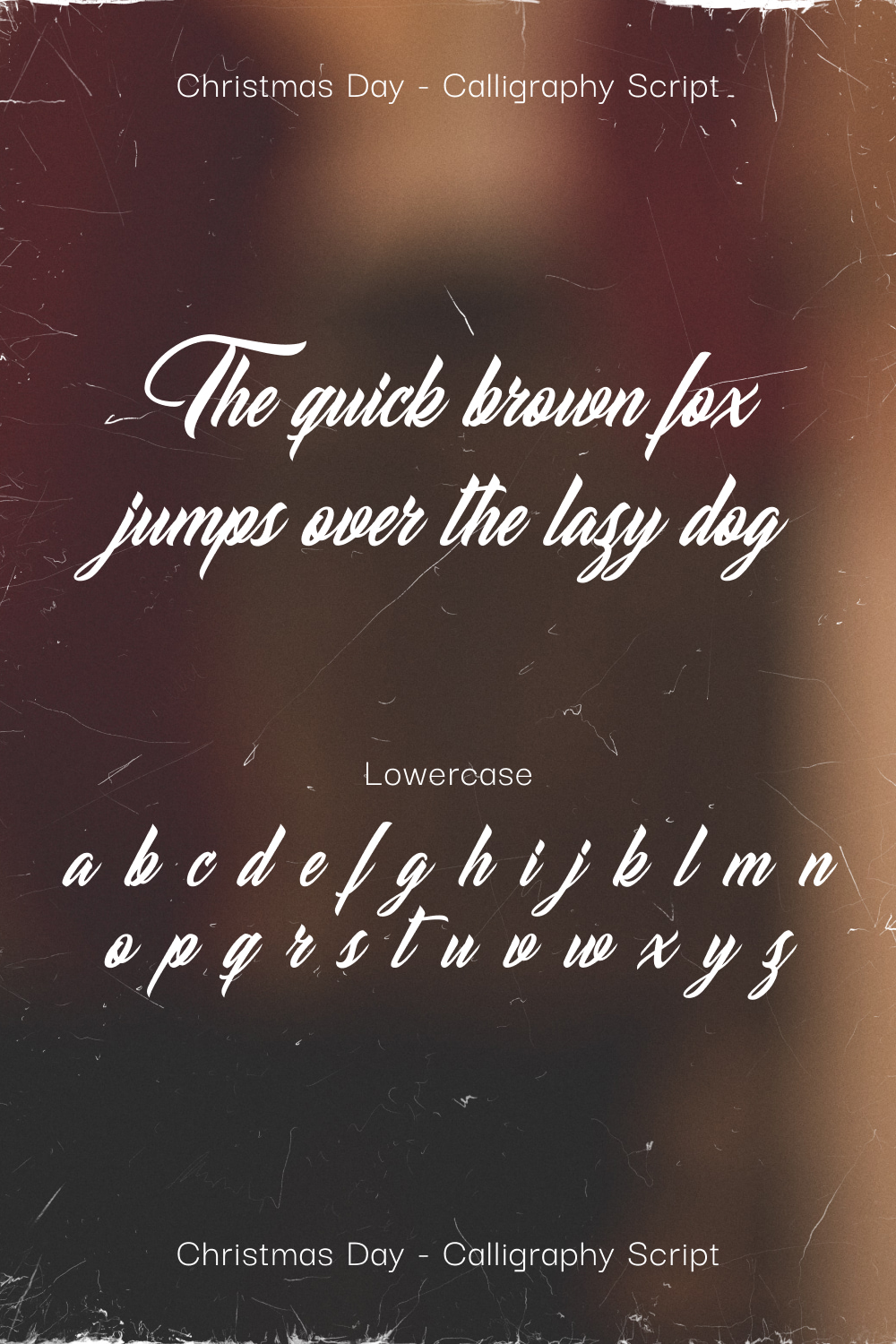 Numeric option of the font on the brown background.