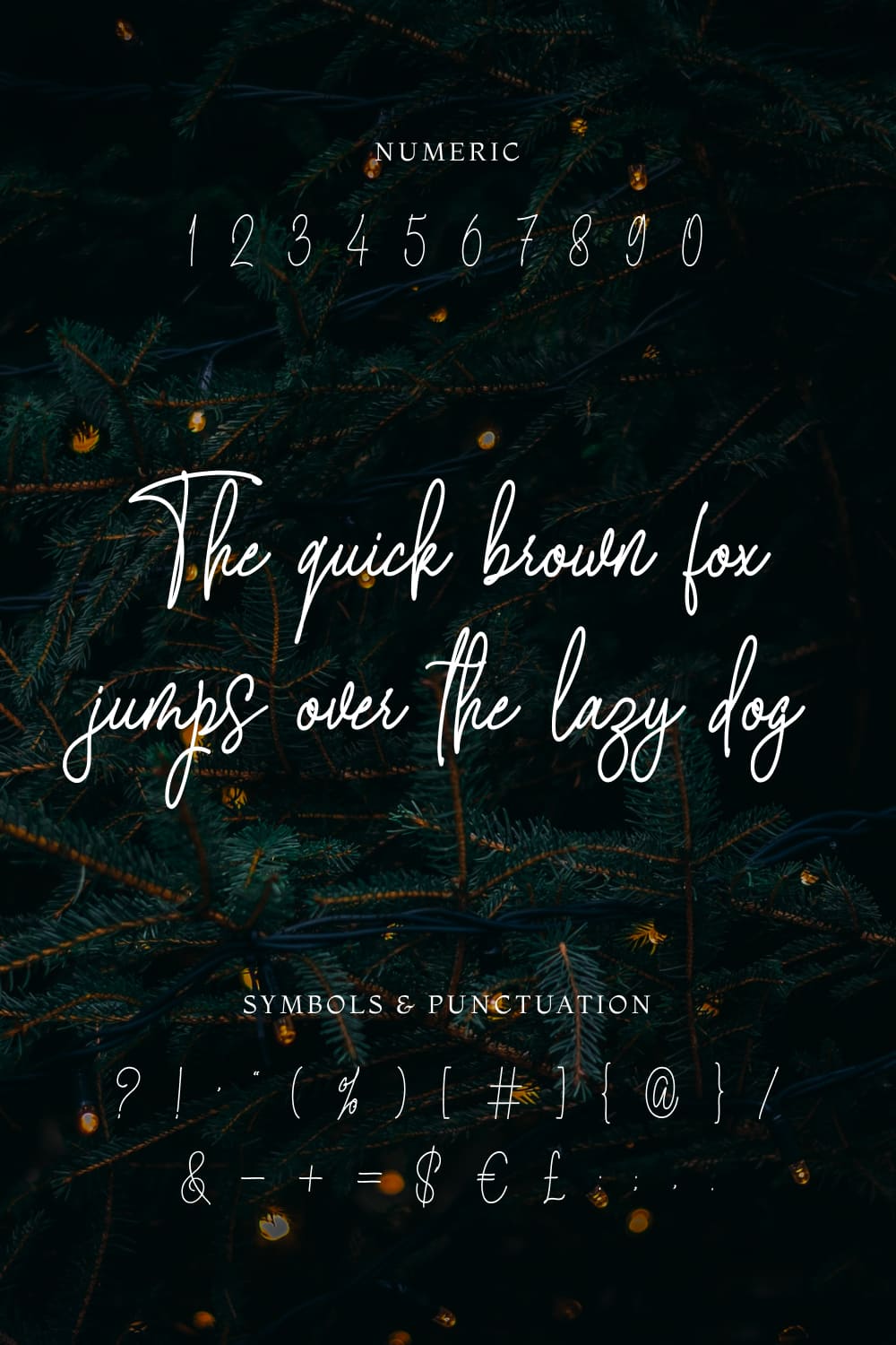Numeric option of the font on the festive background.